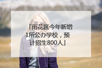 雨花区今年新增1所公办学校，预计招生800人