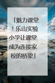 魅力课堂！乐山实验小学让课堂成为连接家校的桥梁