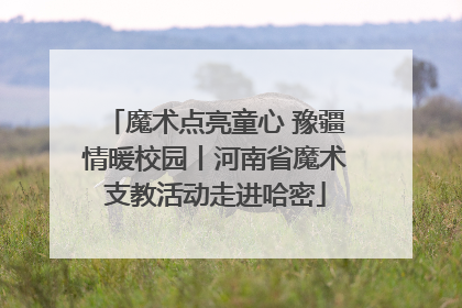 魔术点亮童心 豫疆情暖校园丨河南省魔术支教活动走进哈密
