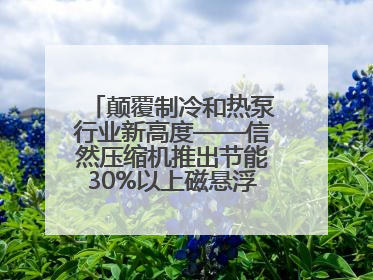 颠覆制冷和热泵行业新高度——信然压缩机推出节能30%以上磁悬浮中央空调和磁悬浮热泵