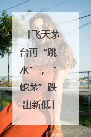 飞天茅台再“跳水”，“蛇茅”跌出新低