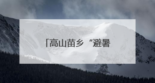 高山苗乡“避暑经济”热 特色旅游铺就致富路