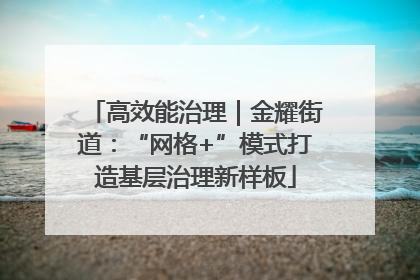 高效能治理｜金耀街道：“网格+”模式打造基层治理新样板