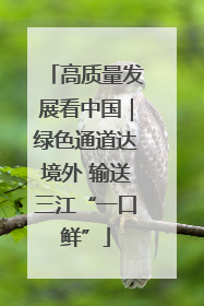 高质量发展看中国｜绿色通道达境外 输送三江“一口鲜”