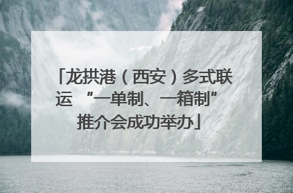 龙拱港（西安）多式联运 “一单制、一箱制” 推介会成功举办