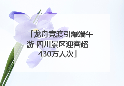 龙舟竞渡引爆端午游 四川景区迎客超430万人次