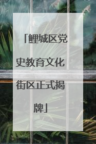 鲤城区党史教育文化街区正式揭牌