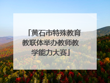 黄石市特殊教育教联体举办教师教学能力大赛