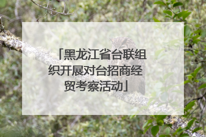 黑龙江省台联组织开展对台招商经贸考察活动