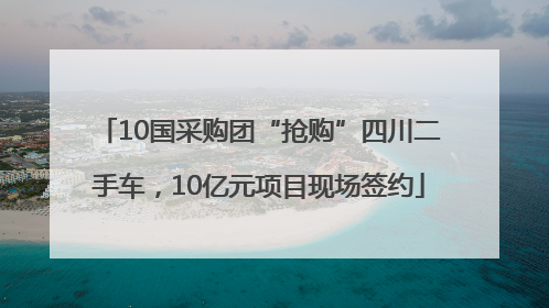 10国采购团“抢购”四川二手车，10亿元项目现场签约