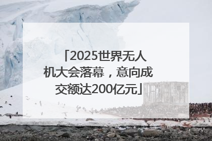 2025世界无人机大会落幕，意向成交额达200亿元
