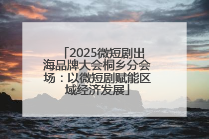 2025微短剧出海品牌大会桐乡分会场：以微短剧赋能区域经济发展