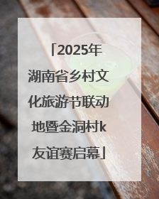2025年湖南省乡村文化旅游节联动地暨金洞村k友谊赛启幕