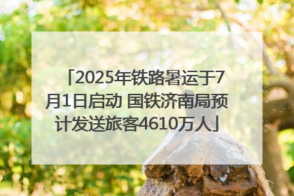 2025年铁路暑运于7月1日启动 国铁济南局预计发送旅客4610万人