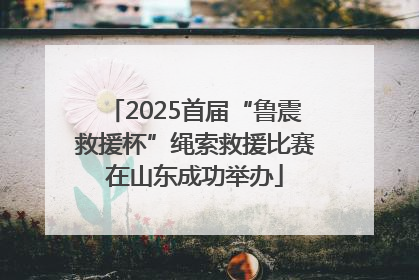 2025首届“鲁震救援杯”绳索救援比赛在山东成功举办
