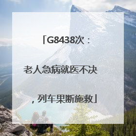 G8438次：老人急病就医不决，列车果断施救