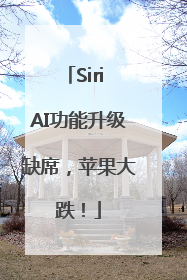 Siri AI功能升级缺席，苹果大跌！